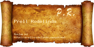 Prell Rodelinda névjegykártya